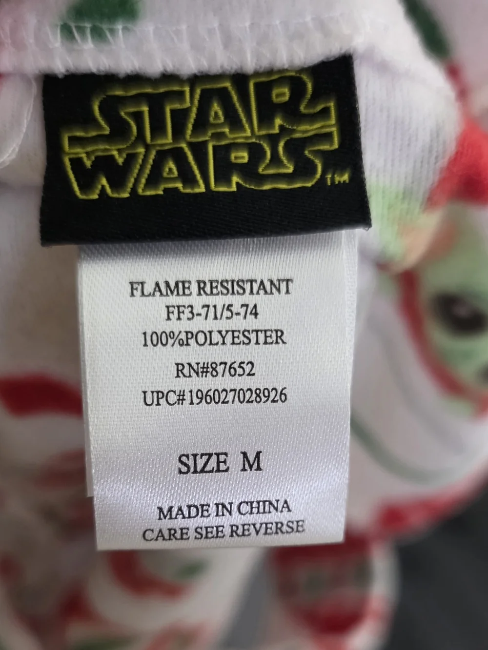 NWT Jammies For Your Families Star Wars The Mandalorian The Child Baby Yoda M